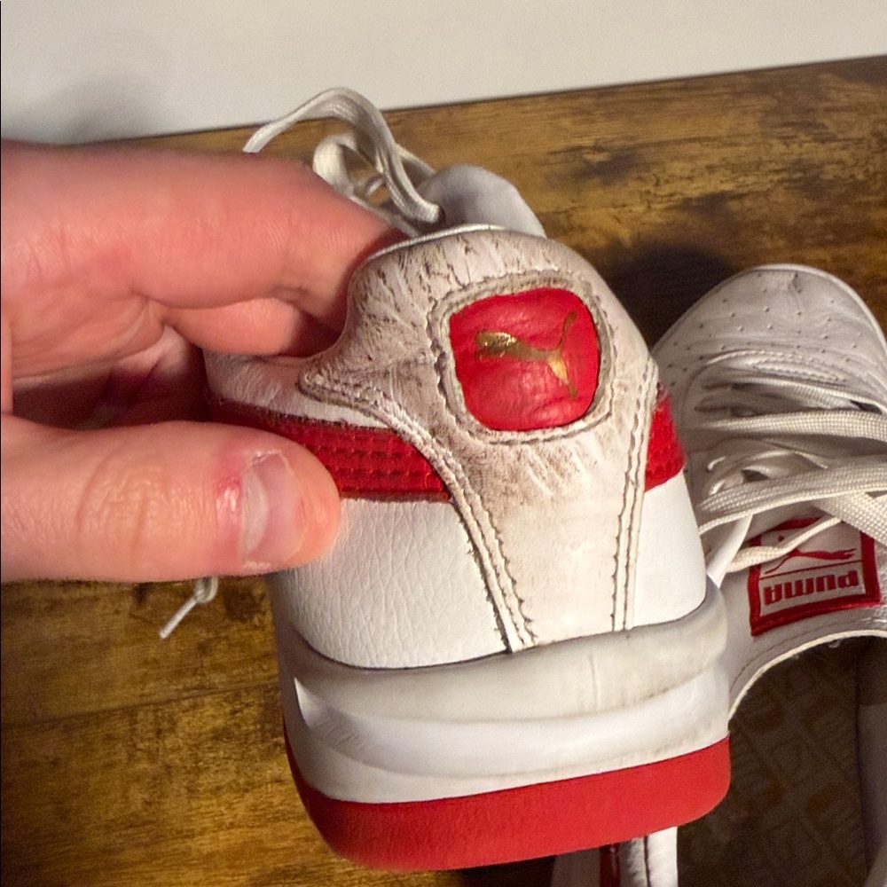 Puma White‎ and Red Athletic Shoes - Picture 5 of 7